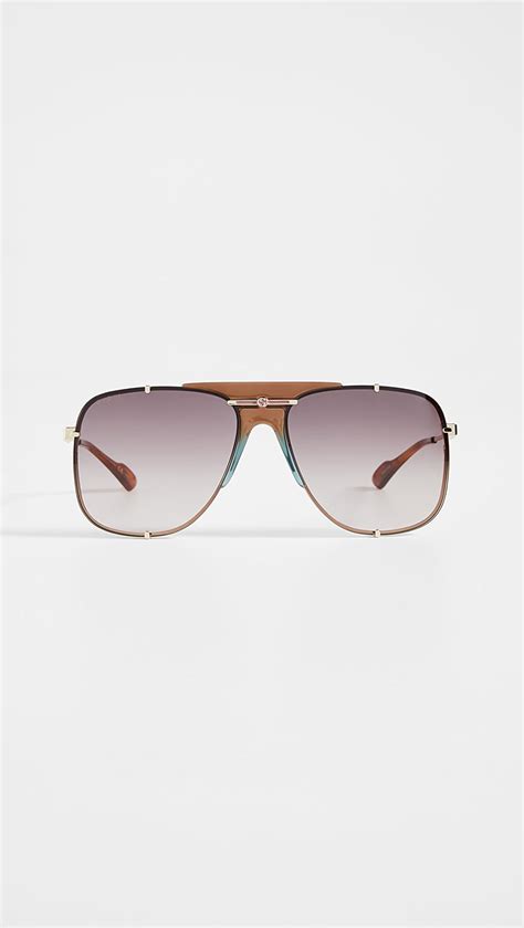 gucci embellished pilot aviators|Gucci mirrored aviators.